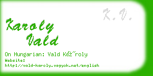 karoly vald business card